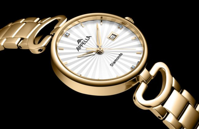 Appella L500081193DQ Diamonds zegarek damski elegancki szafirowe - miniatura 6