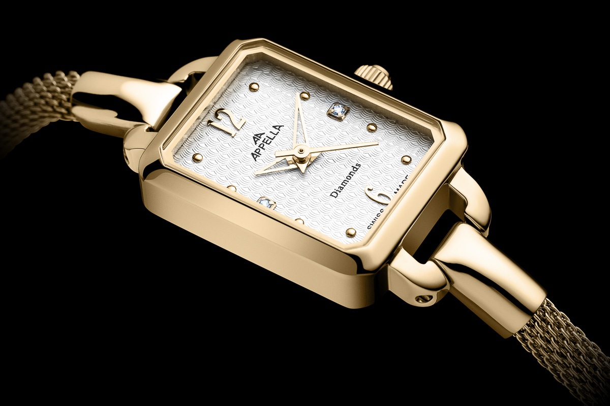 Appella L500091173DQ zegarek złoty elegancki Diamonds bransoleta - miniatura 8