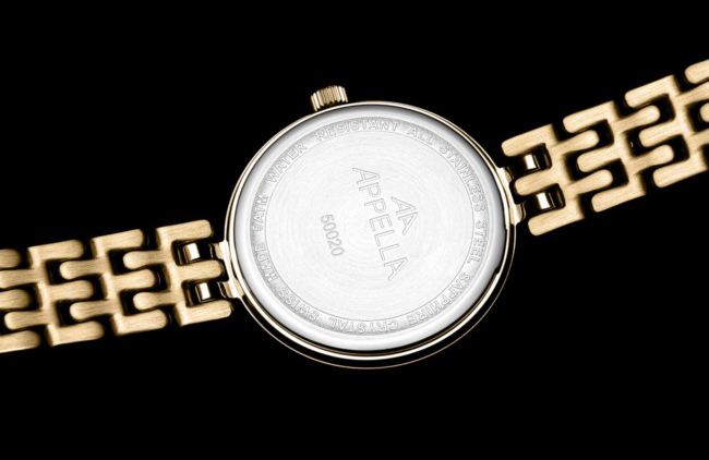 Appella L500201141DQ Diamonds klasyczny zegarek złoty - miniatura 9