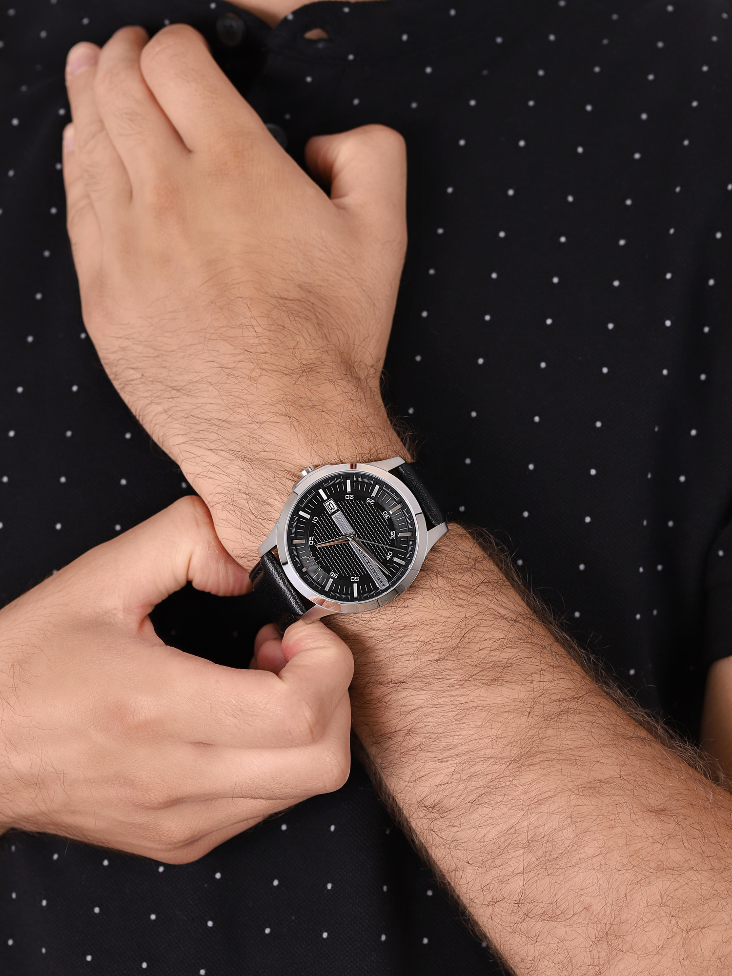 Armani Exchange AX2101 zegarek srebrny klasyczny Fashion pasek - miniatura 6