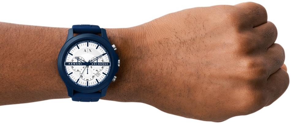 Armani Exchange AX2437 zegarek niebieski fashion-modowy Fashion pasek - miniatura 5
