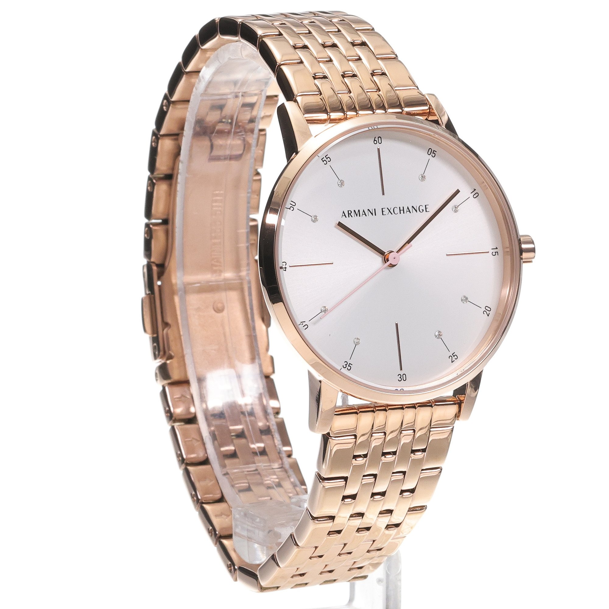 Armani Exchange AX7145SET zegarek różowe złoto fashion-modowy Fashion bransoleta - miniatura 3