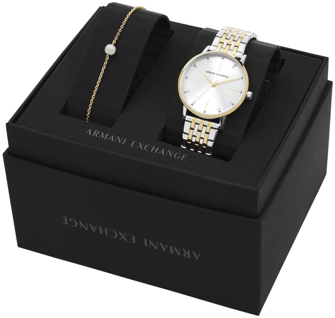 Armani Exchange AX7156SET Fashion Lola Gift Set zegarek damski klasyczny mineralne - miniatura 9