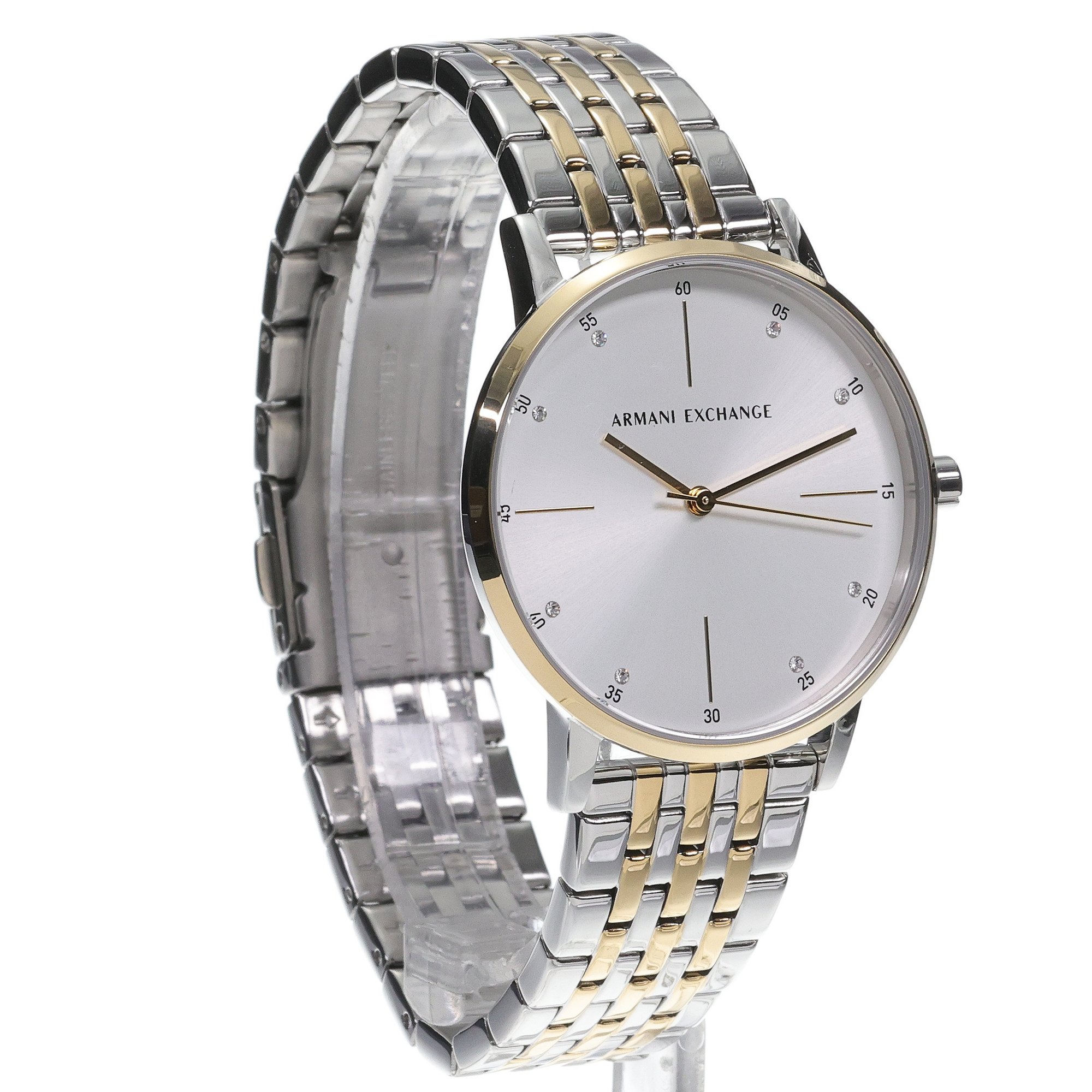 Armani Exchange AX7156SET zegarek srebrny klasyczny Fashion bransoleta - miniatura 3