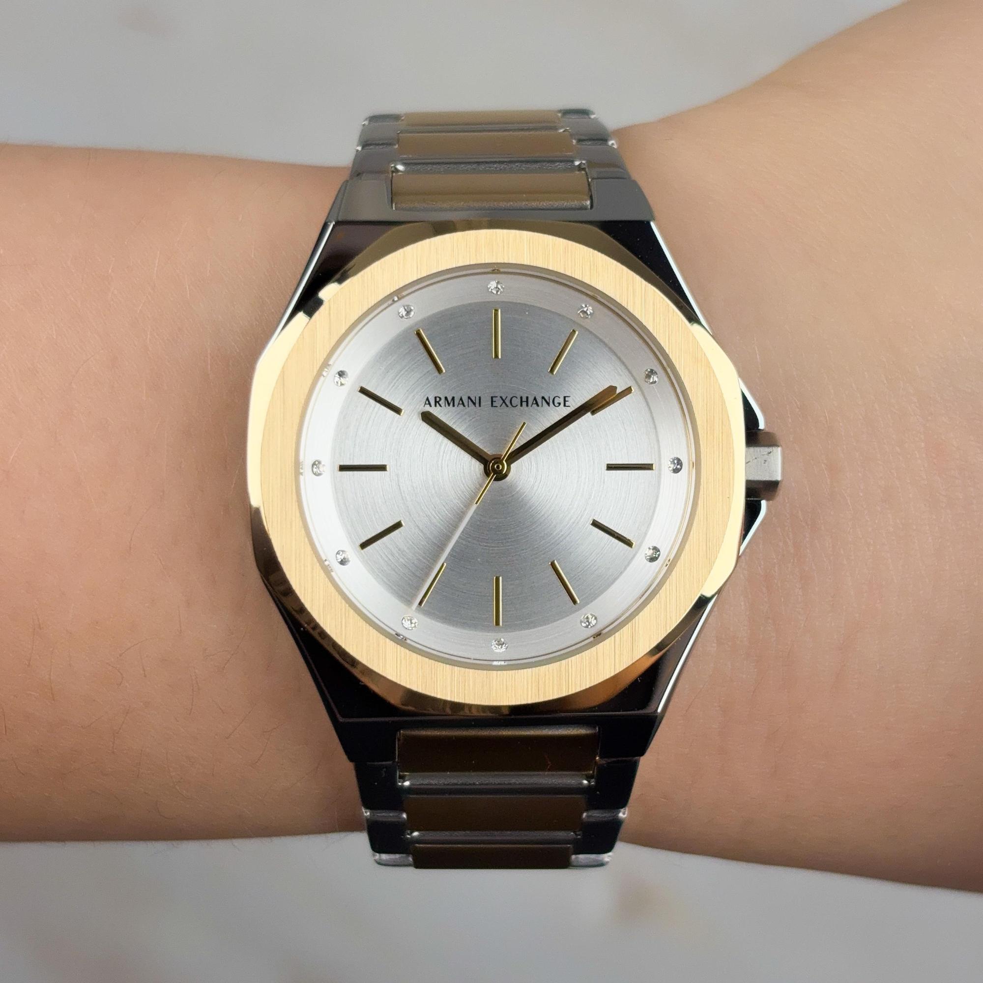 Armani Exchange AX7161SET zegarek srebrny fashion-modowy Fashion bransoleta - miniatura 5