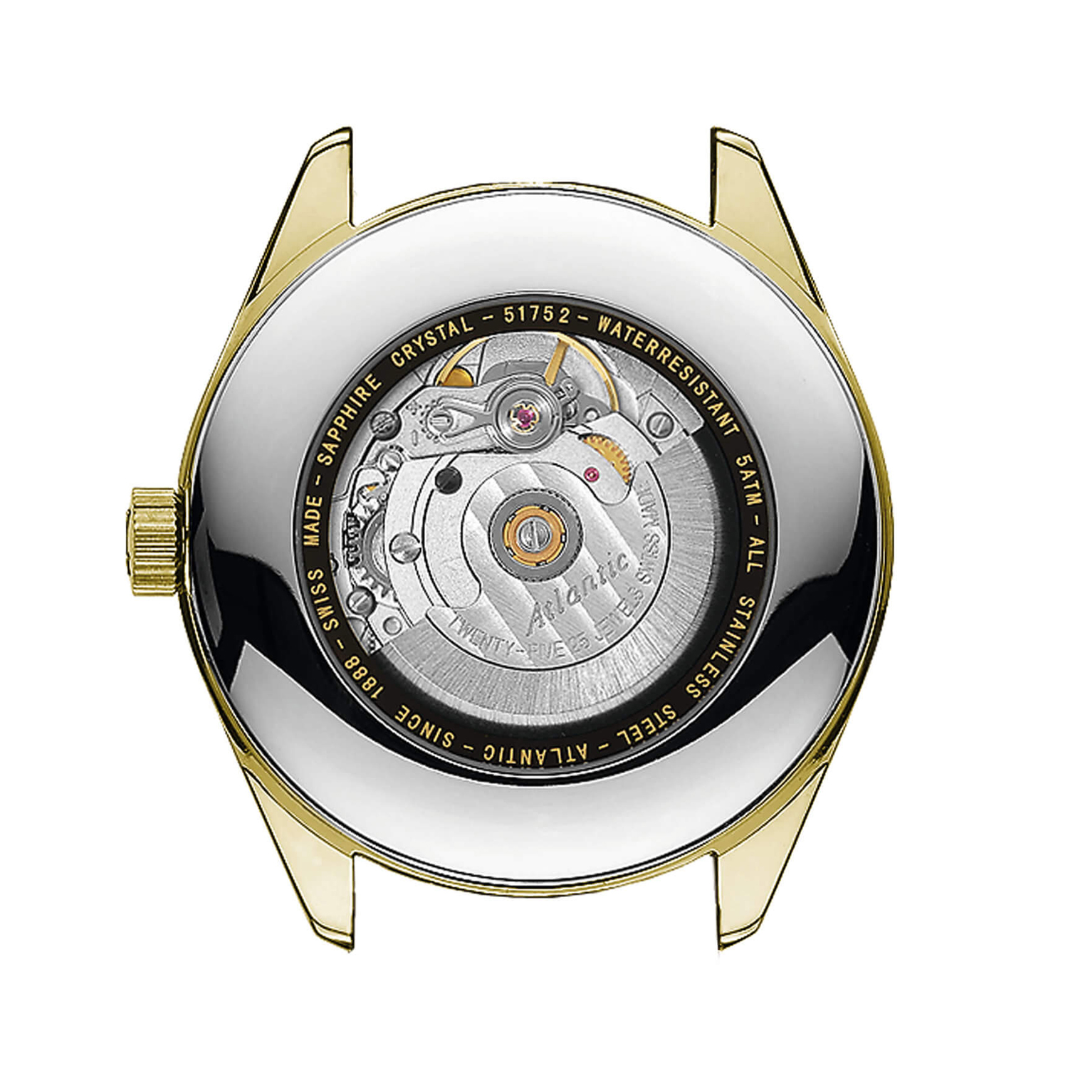 Atlantic 51752.45.35G zegarek złoty klasyczny Worldmaster pasek - miniatura 3