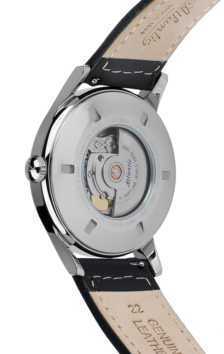 Atlantic 537814163 Worldmaster Regulator Automatic Worldmaster elegancki zegarek srebrny - miniatura 5