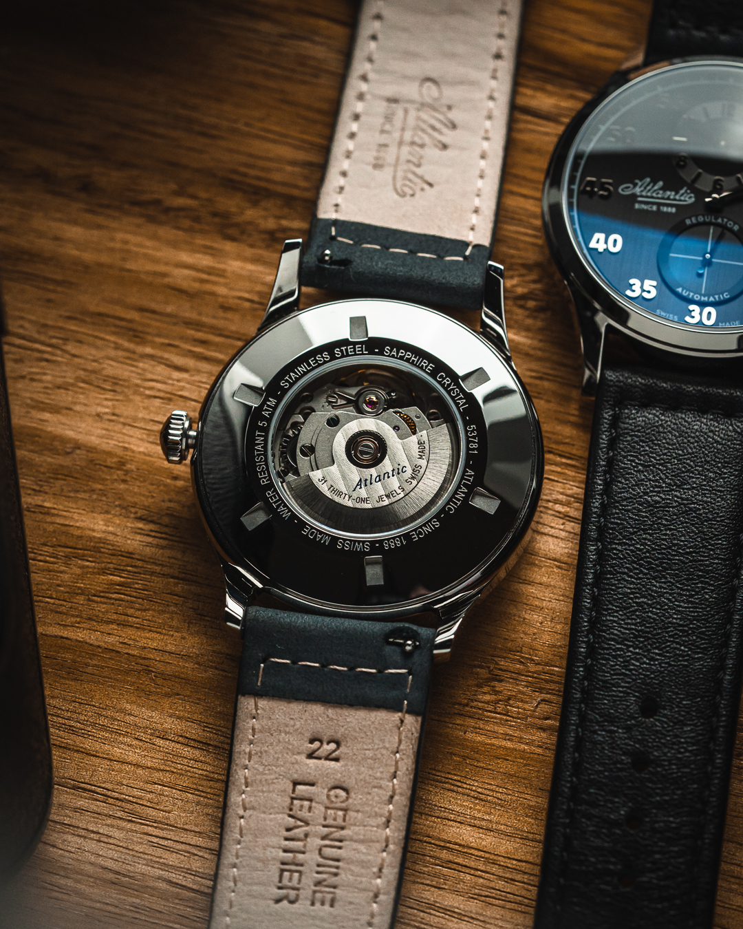 Atlantic 537814163 Worldmaster Regulator Automatic Worldmaster elegancki zegarek srebrny - miniatura 11