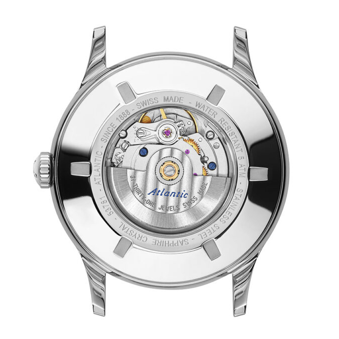 Atlantic 537814163 zegarek srebrny elegancki Worldmaster pasek - miniatura 6