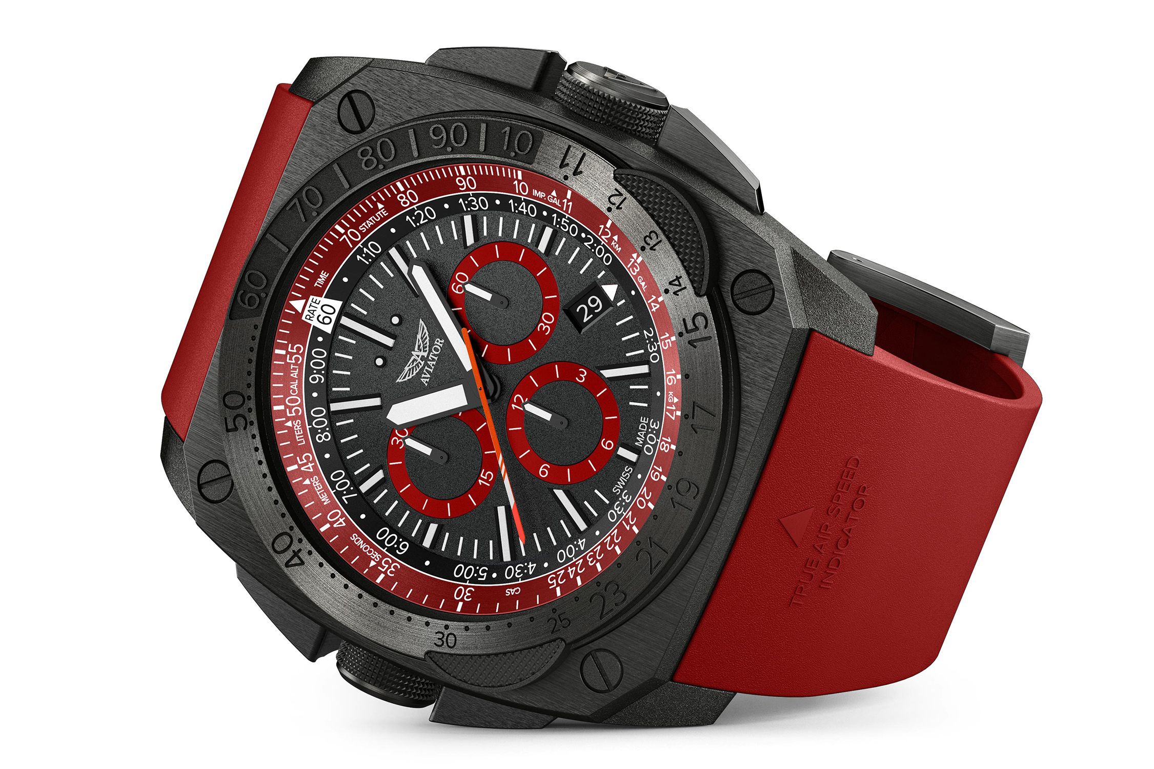Aviator M.2.30.5.215.6 zegarek SWISS MADE - szwajcarskie Mig Collection - miniatura 3