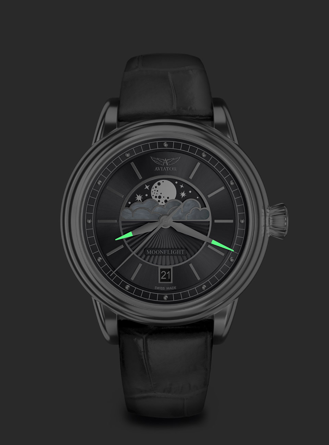 Aviator V.1.33.0.254.4 DOUGLAS MOONFLIGHT zegarek klasyczny Douglas Moonflight - miniatura 5
