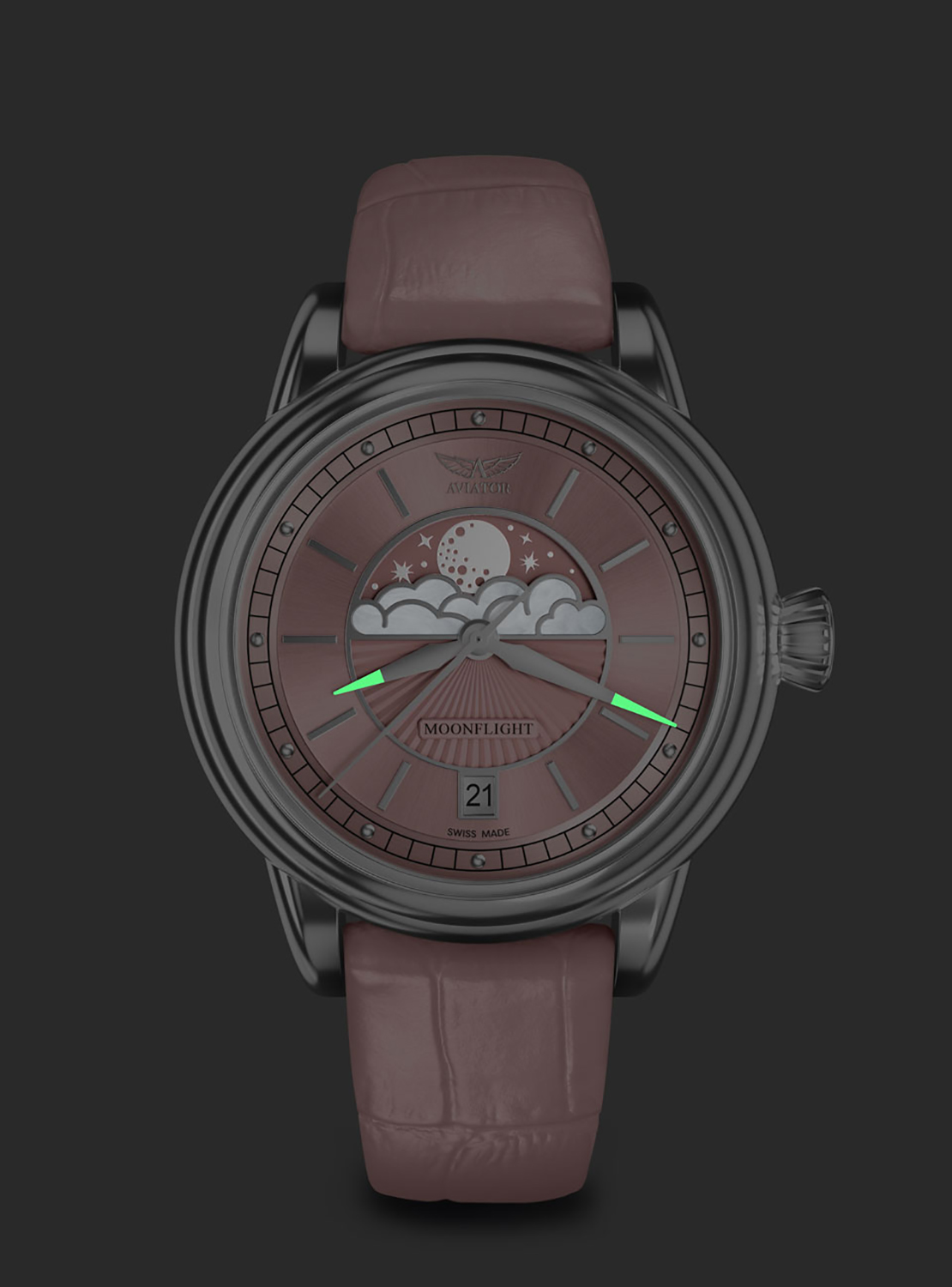 Aviator V.1.33.0.257.4 DOUGLAS MOONFLIGHT zegarek klasyczny Douglas Moonflight - miniatura 4