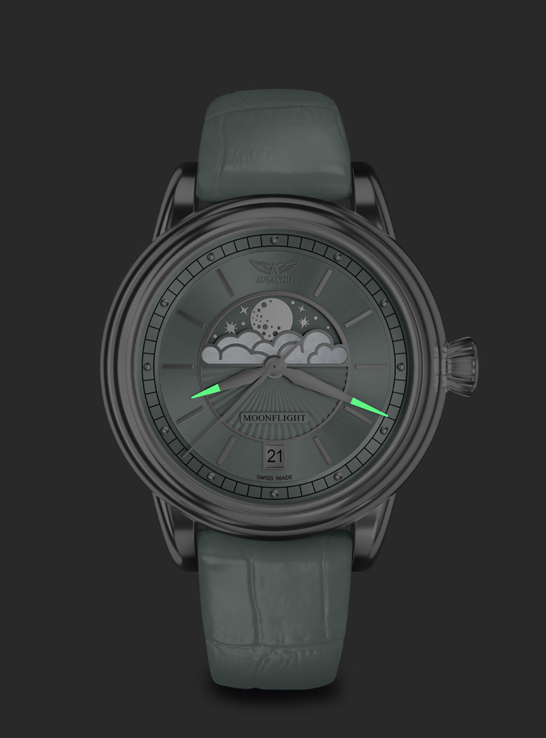 Aviator V.1.33.0.261.4 DOUGLAS MOONFLIGHT zegarek klasyczny Douglas Moonflight - miniatura 4