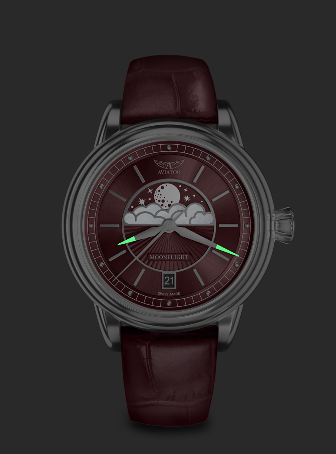 Aviator V.1.33.0.264.4 DOUGLAS MOONFLIGHT zegarek klasyczny Douglas Moonflight - miniatura 5