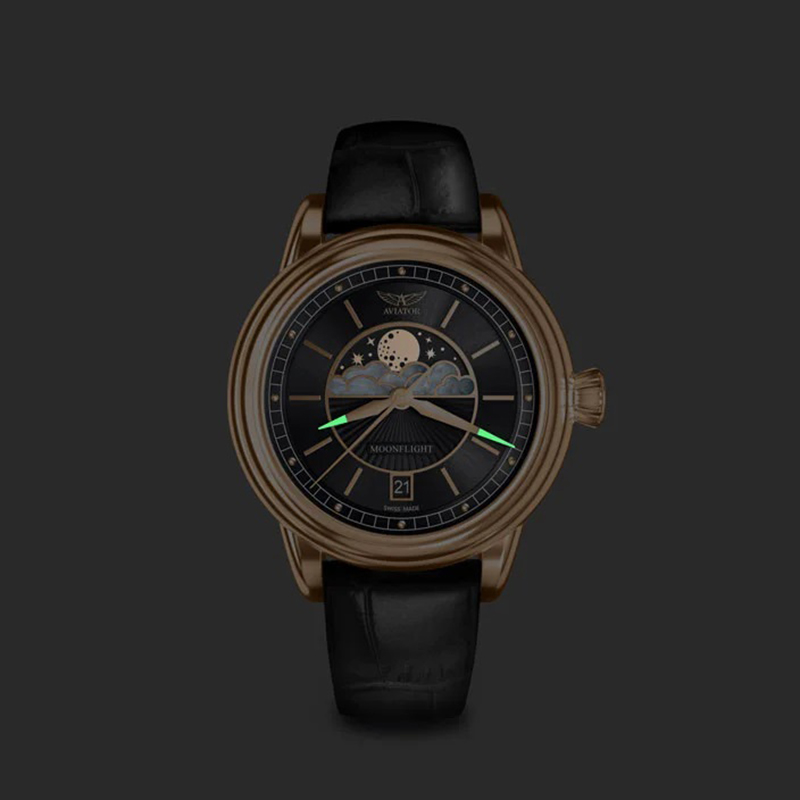 Aviator V.1.33.2.253.4-SET damski zegarek Douglas Moonflight bransoleta - miniatura 5