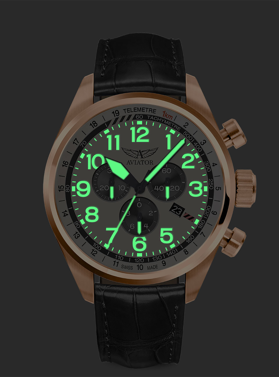 Aviator V.2.25.2.173.4 zegarek Airacobra z chronograf - miniatura 9