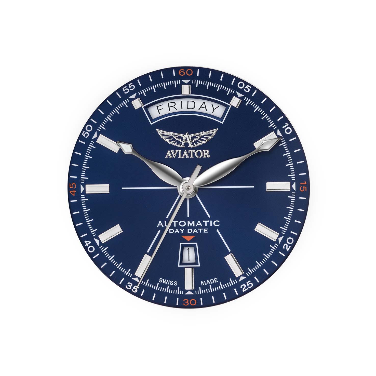 Aviator V.3.20.0.145.4 zegarek srebrny klasyczny Douglas pasek - miniatura 5