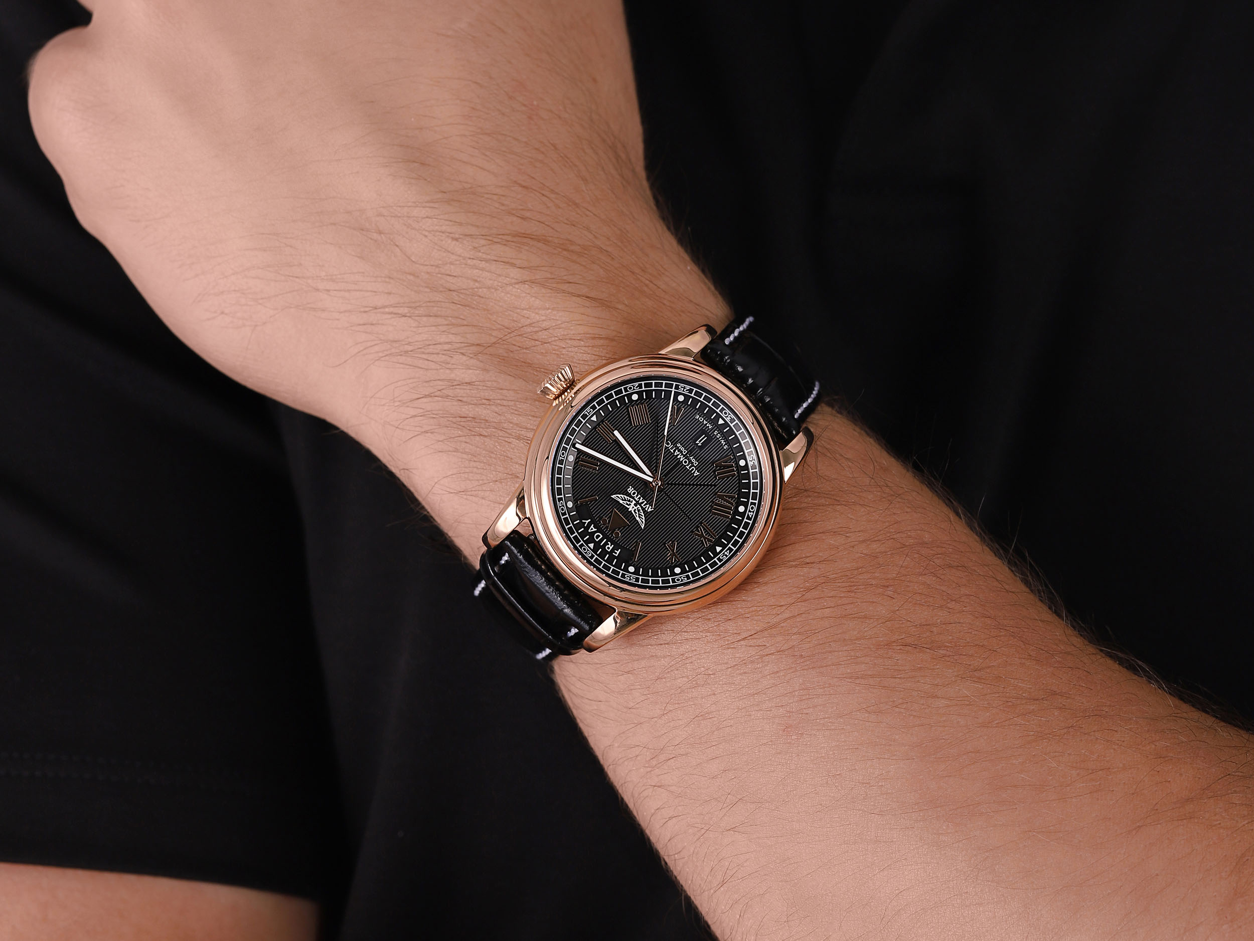 Aviator V.3.35.2.275.4 Douglas Douglas DAY-DATE 41 Automatic LIMITED EDITION zegarek męski klasyczny szafirowe - miniatura 2