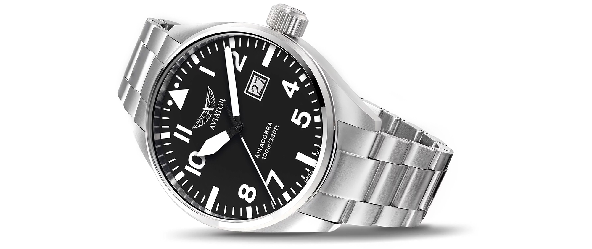 Aviator V12201485 Airacobra AIRACOBRA P42 Quartz zegarek męski klasyczny szafirowe - miniatura 2