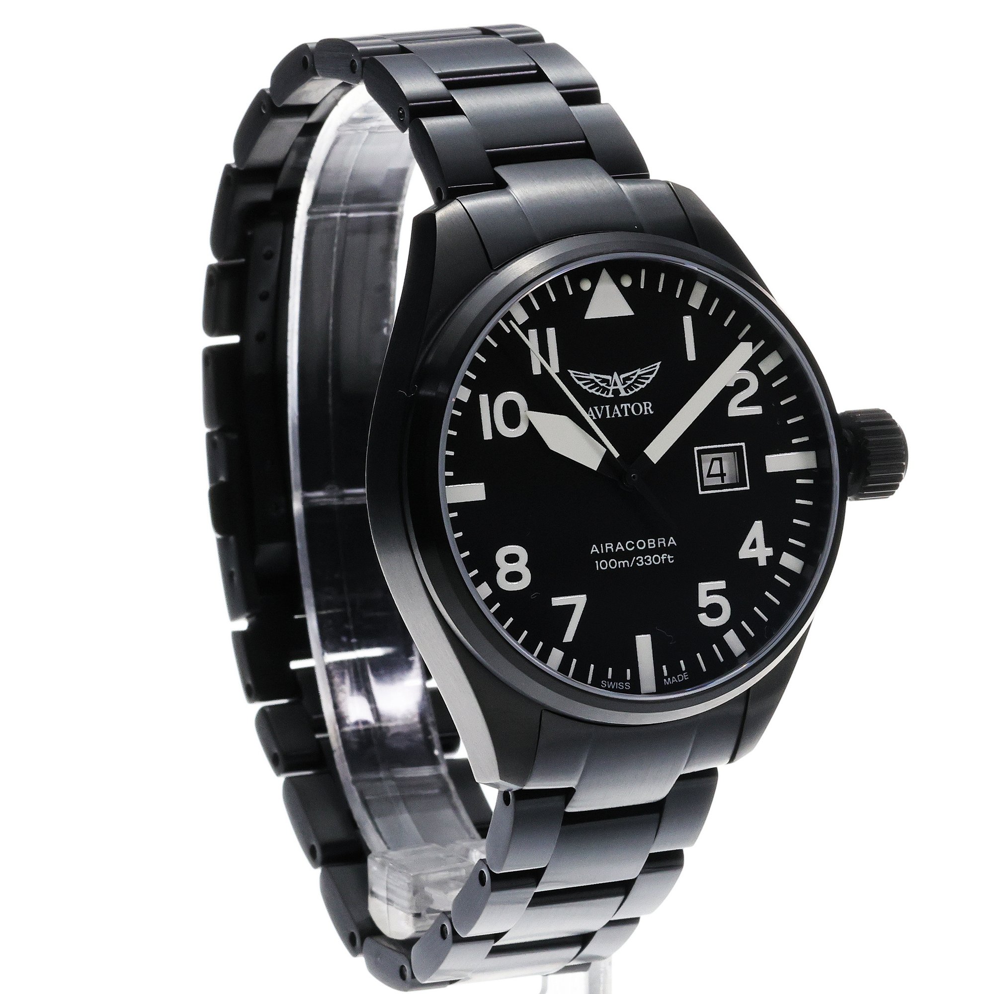 Aviator V12251485 AIRACOBRA P42 BIG DATE Quartz zegarek klasyczny Airacobra - miniatura 3