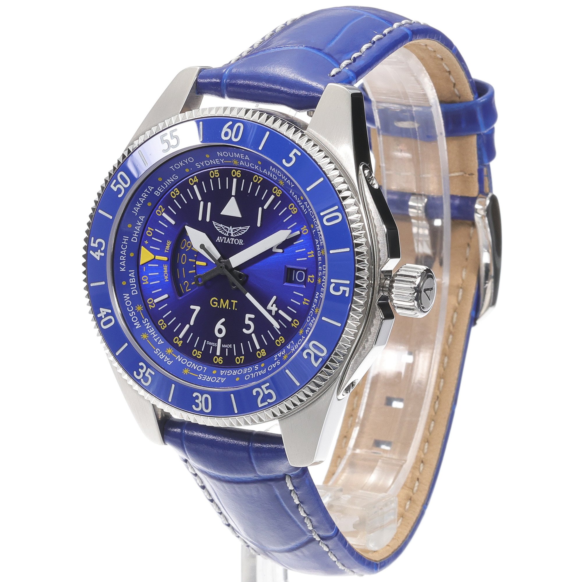 Aviator V13703084 AIRACOBRA GMT zegarek lotniczy Airacobra - miniatura 2