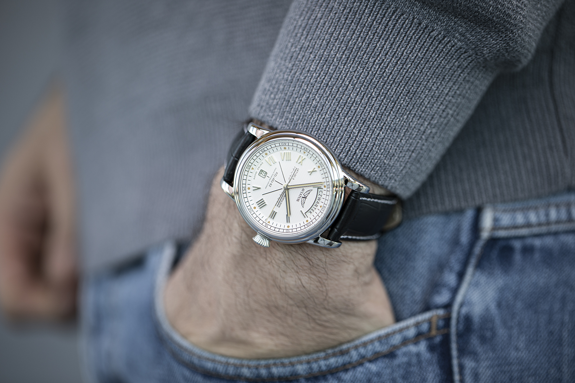 Aviator V33502814 PL zegarek męski klasyczny Douglas pasek - miniatura 8