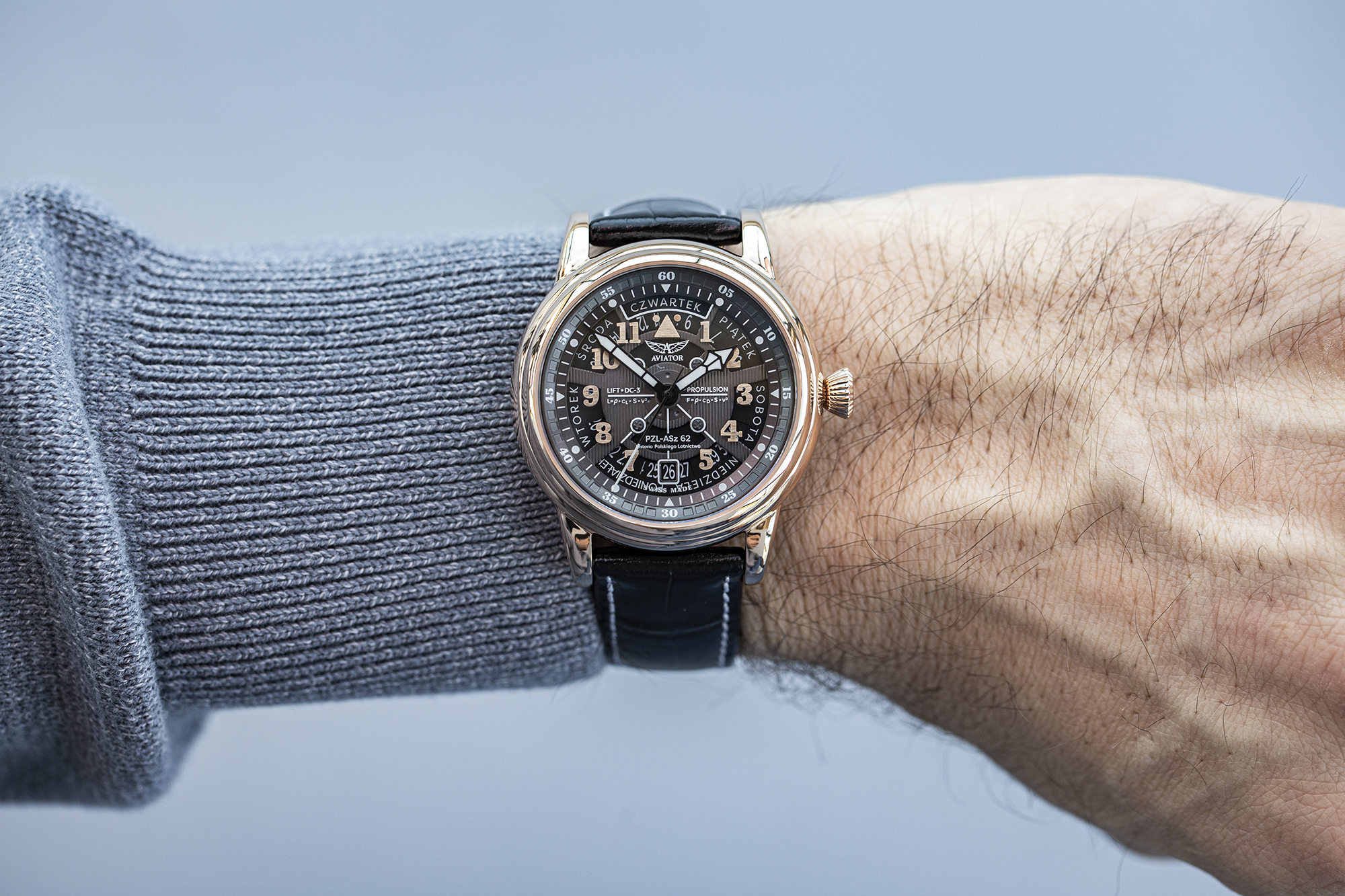 Aviator V33622944 PL zegarek męski Douglas różowe złoto - miniatura 12