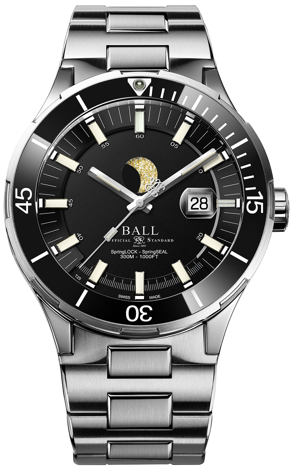 Roadmaster Challenger Moonphase (43mm) Ball DM3150B-S13J-BK 
