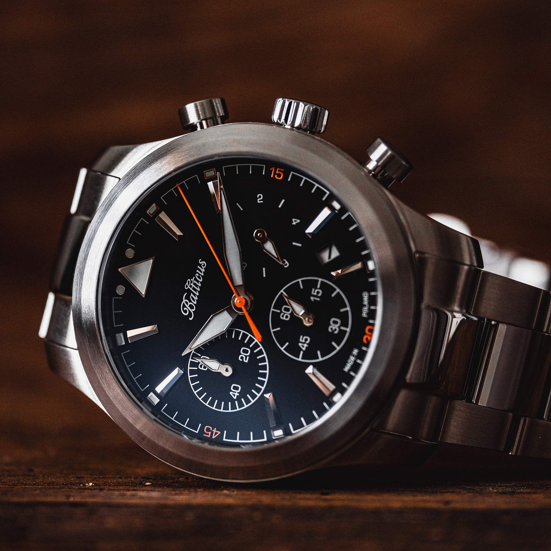 Balticus BALFSQCHBLA Flying Seal 44mm Czarny Limited Edition 50szt zegarek lotniczy Flying Seal - miniatura 4
