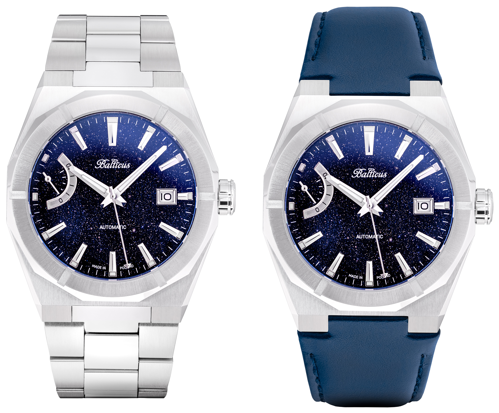 Balticus BALSDSPRA-P Gwiezdny Pył Gwiezdny Pył 40mm Awenturyn Power Reserve Automatic zegarek męski sportowy szafirowe - miniatura 3