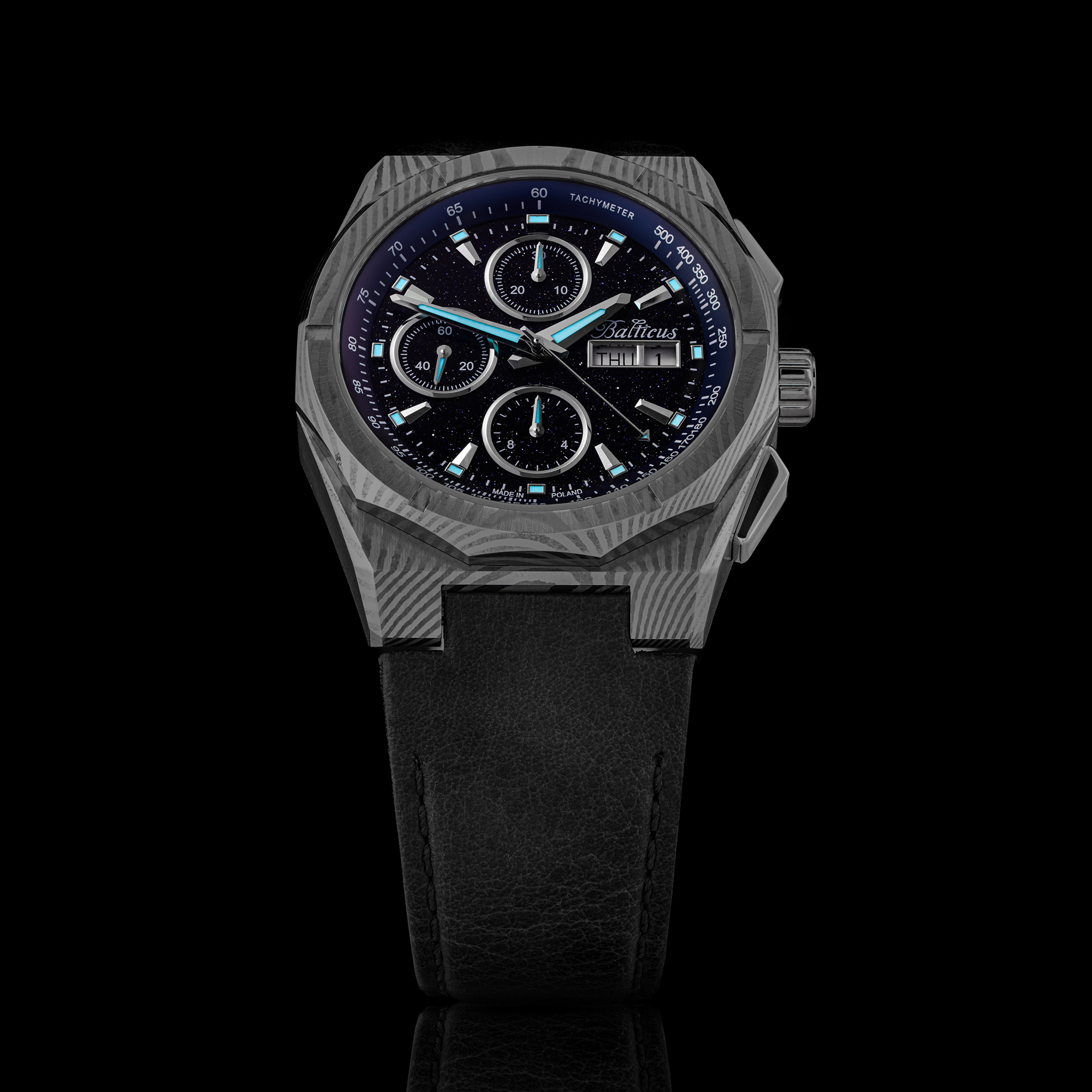 Balticus BLT-BALSDDCHABA Gwiezdny Pył DAMAST CHRONO 7750 42mm Awenturyn Niebieski zegarek elegancki Gwiezdny Pył - miniatura 4