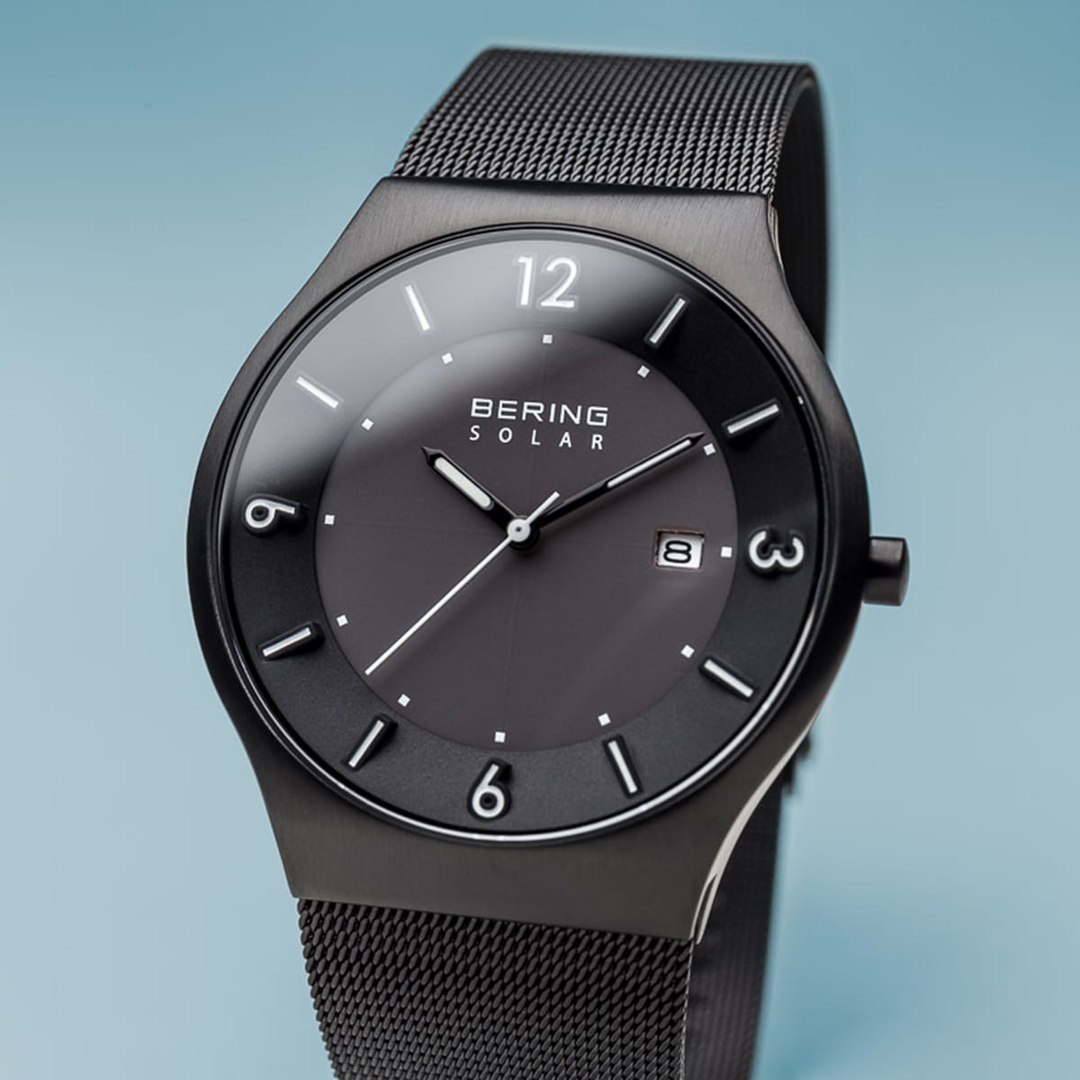 Bering 14440-222 zegarek czarny klasyczny Solar bransoleta - miniatura 4