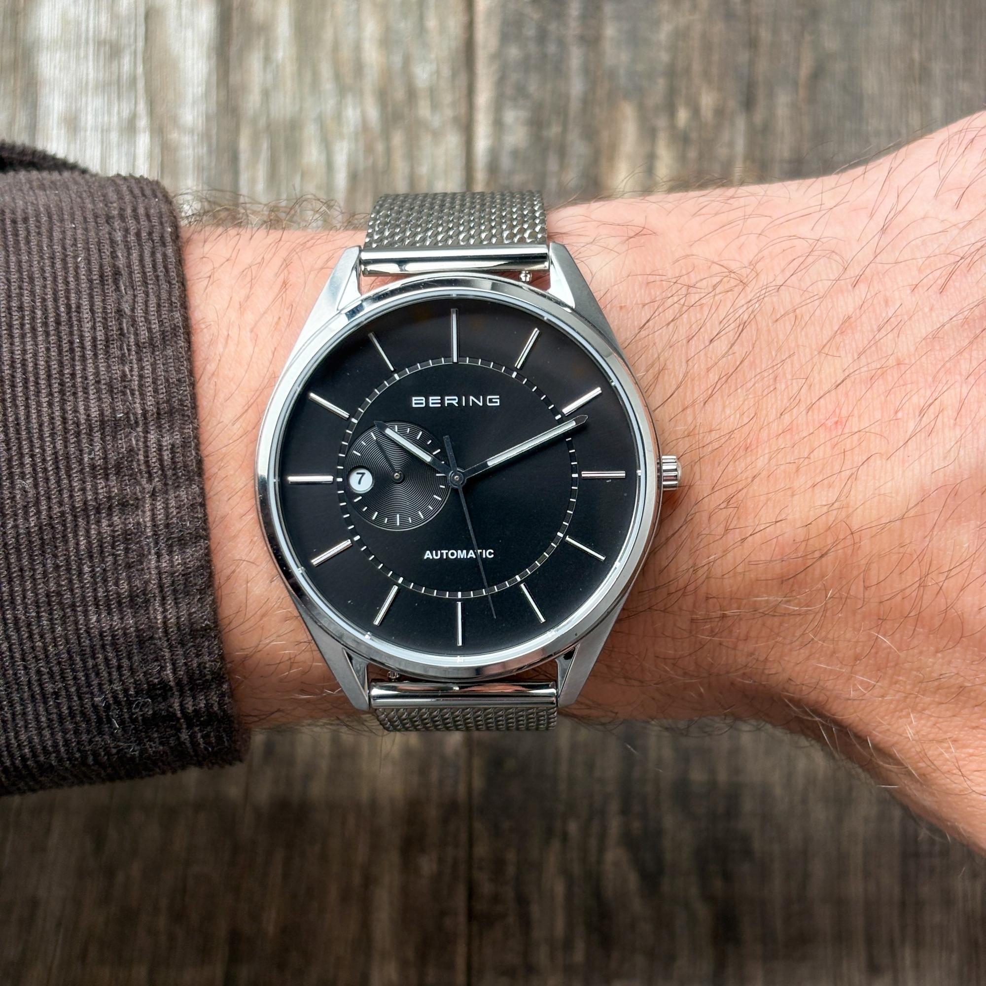 Bering 16243-077 zegarek srebrny klasyczny Automatic bransoleta - miniatura 7