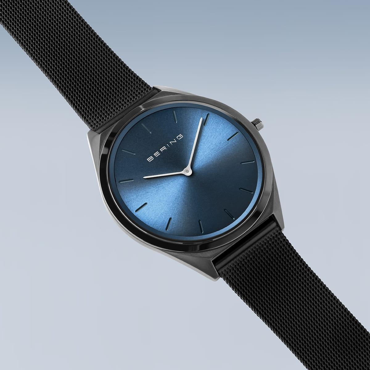 Bering 17039-227 zegarek czarny klasyczny Ultra Slim bransoleta - miniatura 8