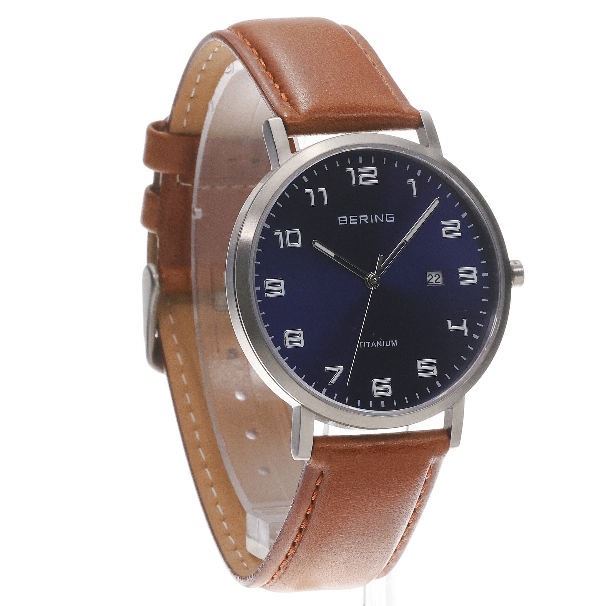 Bering 18640-567 Titanium zegarek męski klasyczny szafirowe - miniatura 3