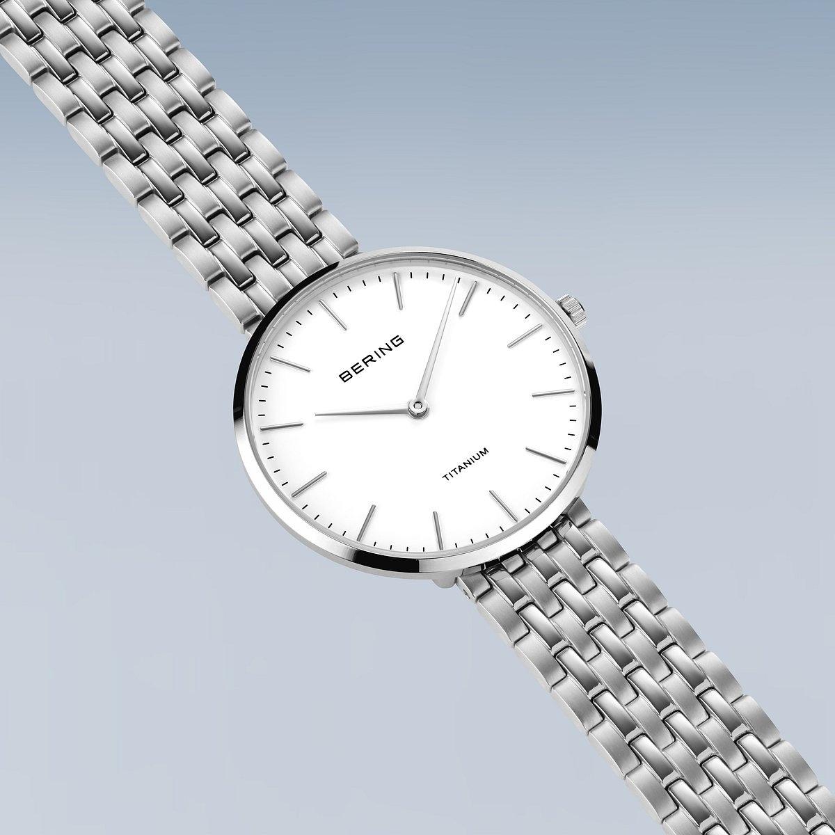 Bering 19334-004 zegarek szary klasyczny Titanium bransoleta - miniatura 5