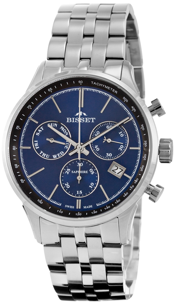 BSDF60 srebrny granatowy Bisset BIS165 