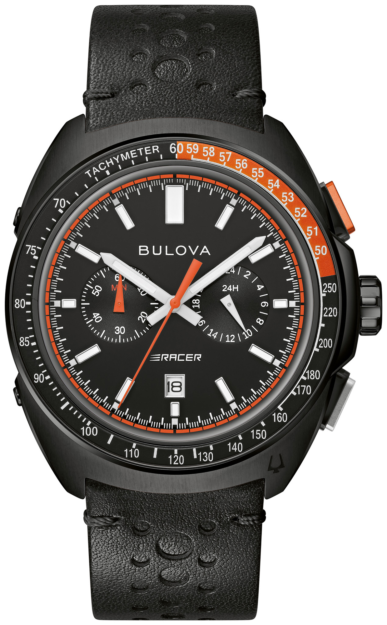 Black Leather Strap 42mm Bulova 98B428 