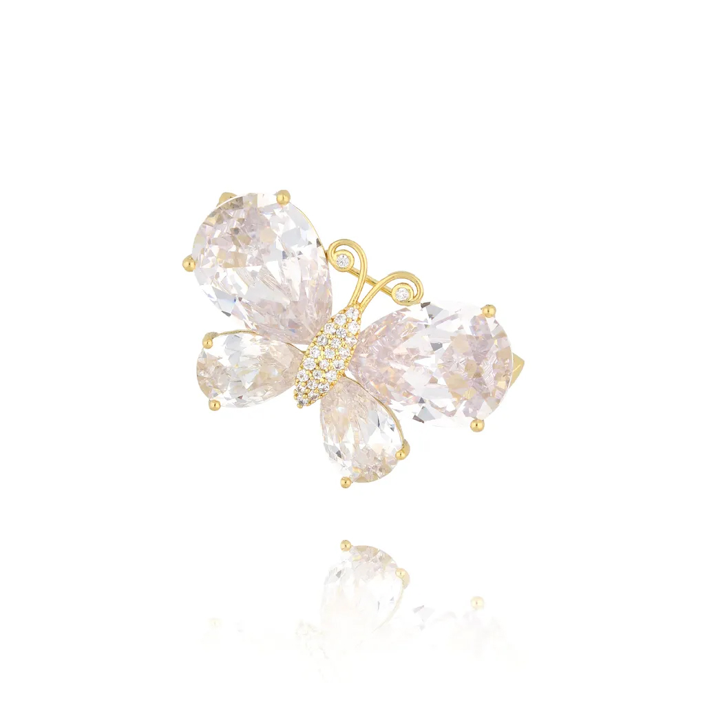 Broszka z transparentnym motylem Butterfly of Dreams By Dziubeka BRSS0244 