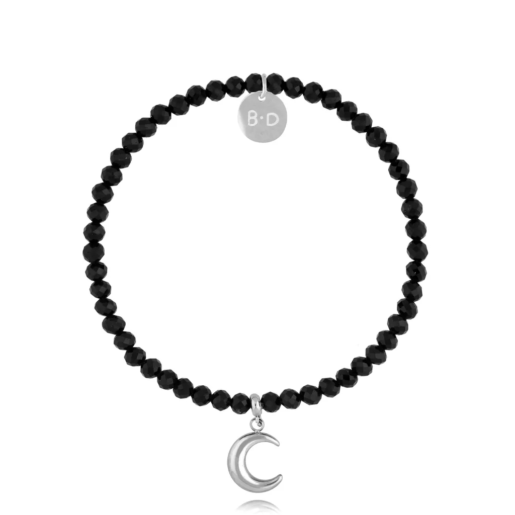 Bransoletka z turmalinami i księżycem Small Moon By Dziubeka BTW2358 