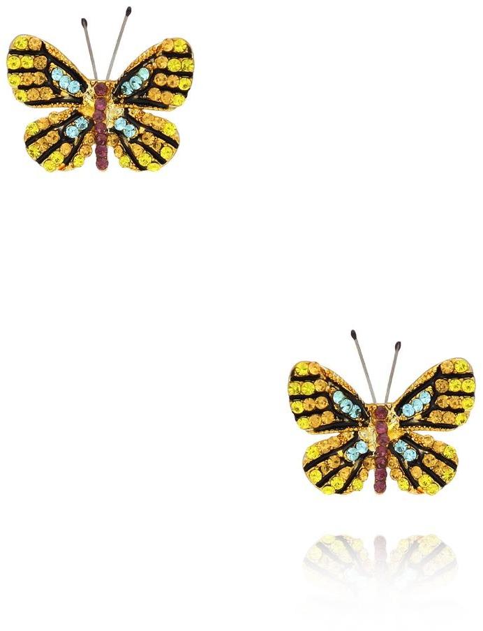 By Dziubeka KPI0011 Kolczyki z kolorowymi motylkami Papillon - miniatura 1