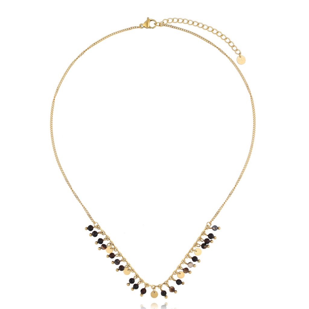 Naszyjnik z czarnymi agatami Paradise Jewels By Dziubeka NPA1250 