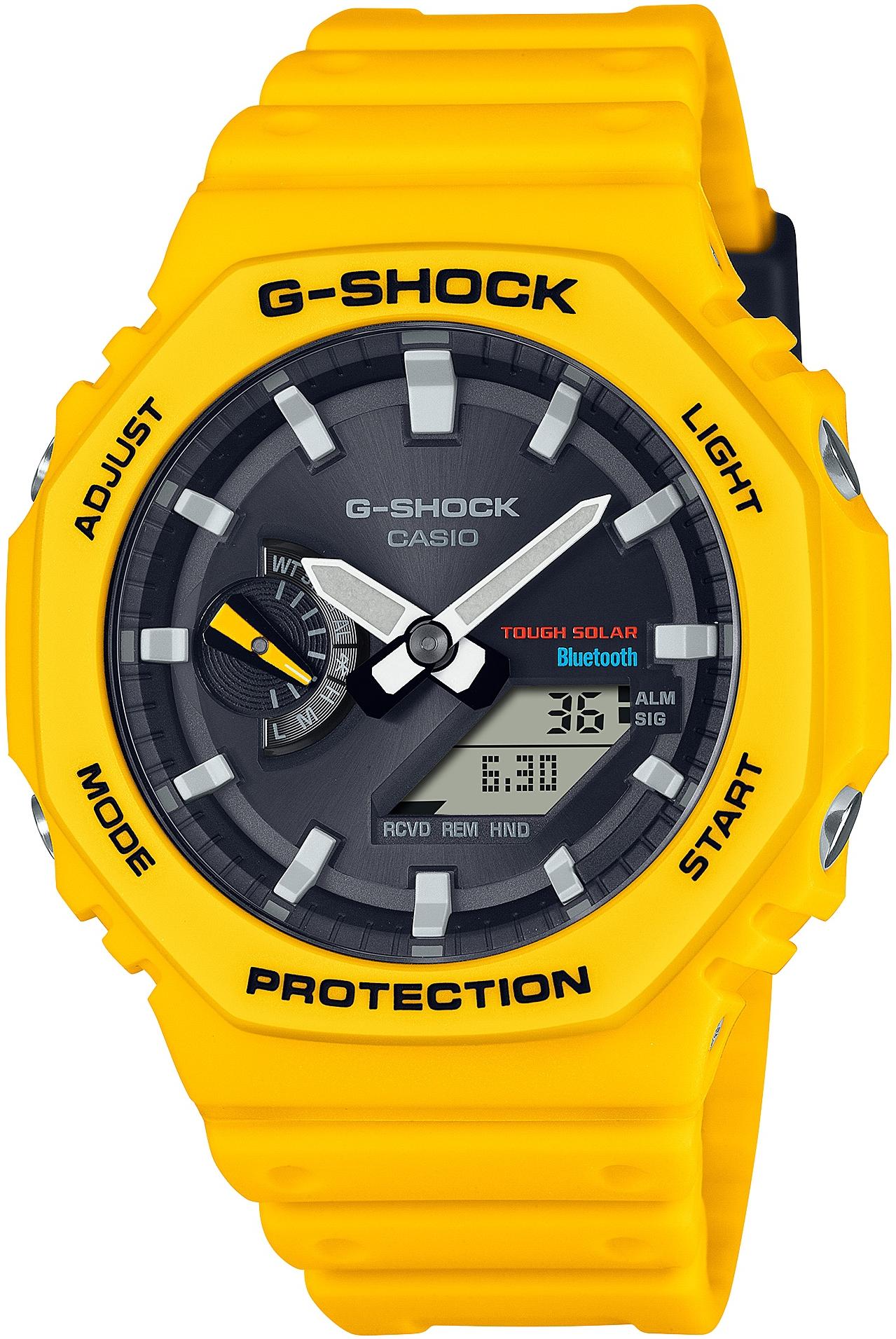 Octagon Yellow "CasiOak" Solar Bluetooth Carbon Core Guard Casio G-SHOCK GA-B2100C-9AER 