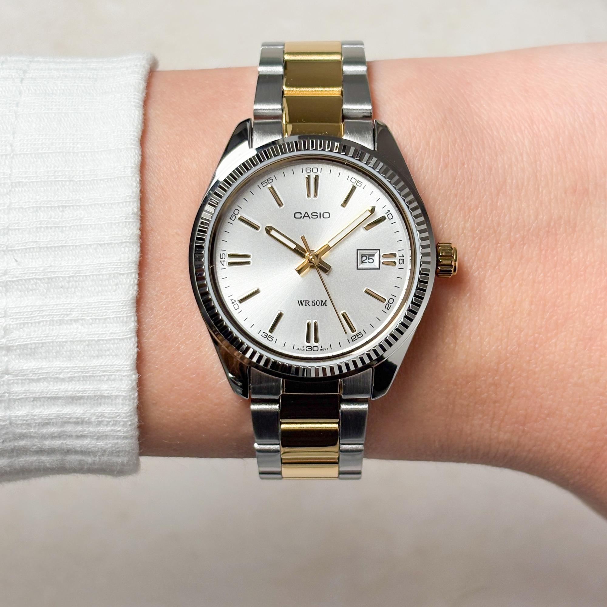 Casio LTP-1302PSG-7AVEG zegarek srebrny klasyczny Klasyczne bransoleta - miniatura 3