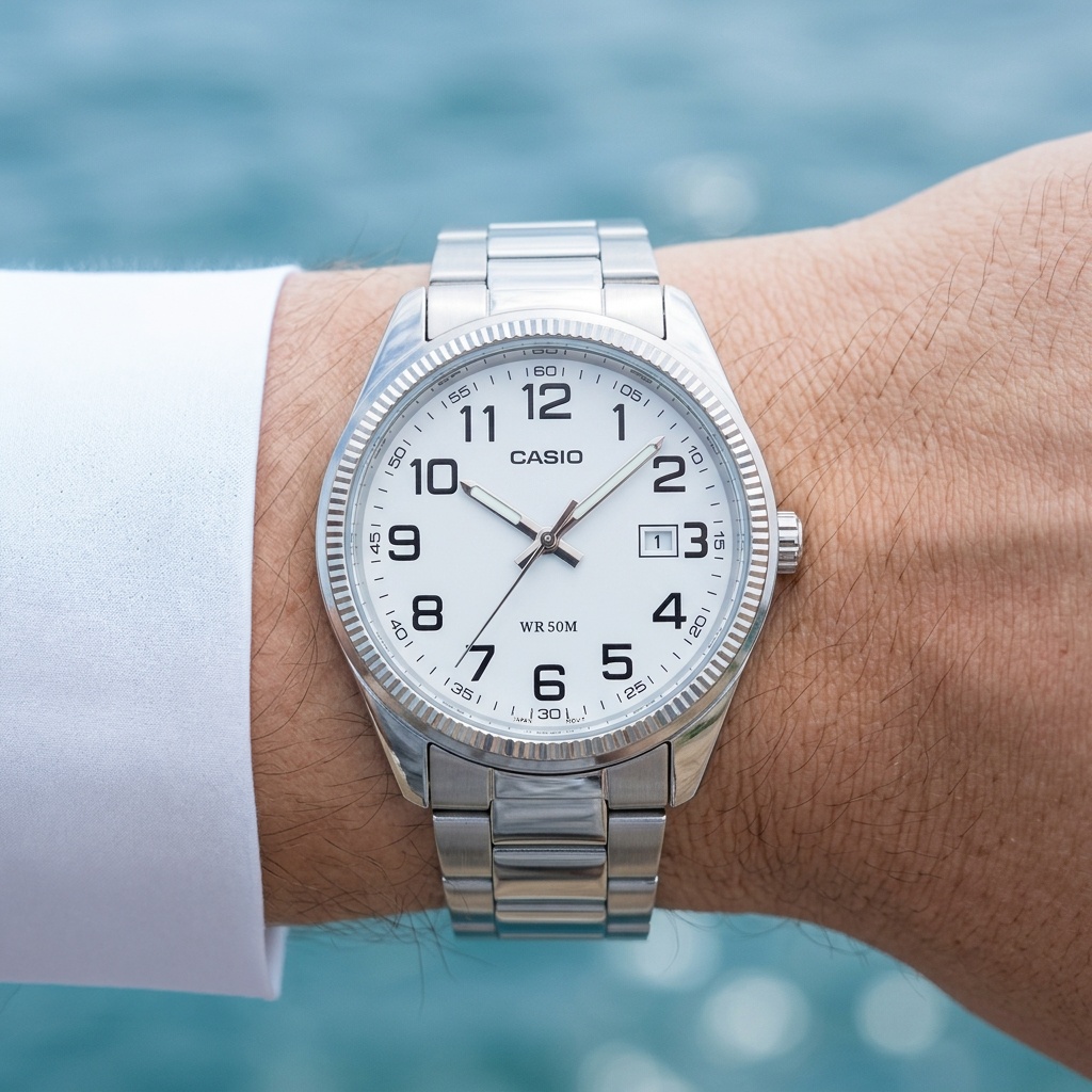 Casio MTP-1302PD-7BVEF zegarek srebrny klasyczny Klasyczne bransoleta - miniatura 5