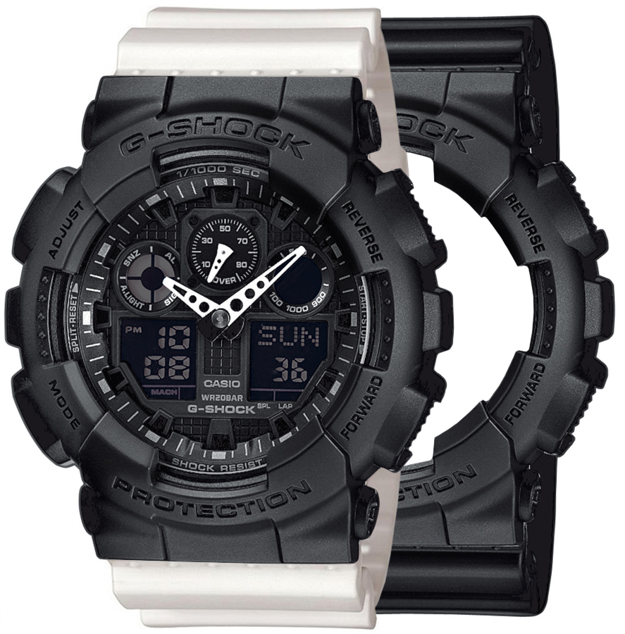  Casio G-SHOCK SET GA-100-1A1ER + BEZEL 10358741 + PASEK 10366715 