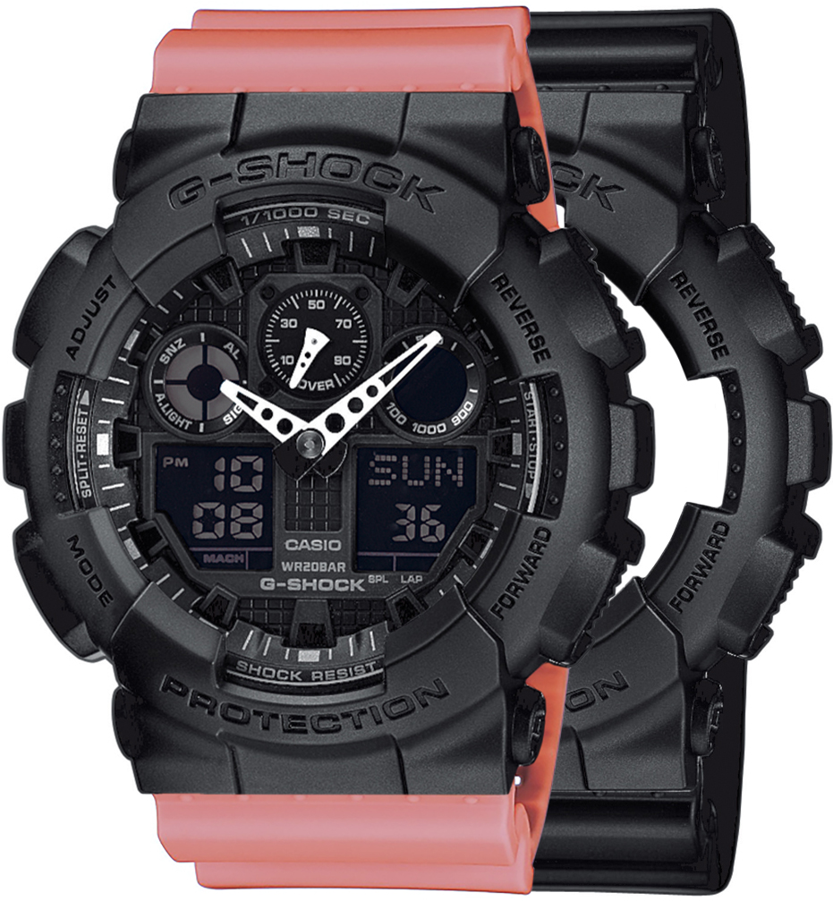  Casio G-SHOCK SET GA-100-1A1ER + BEZEL 10358741 + PASEK 10498150 