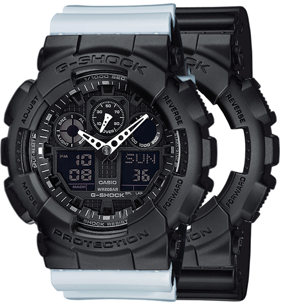  Casio G-SHOCK SET GA-100-1A1ER + BEZEL 10358741 + PASEK 10527469 