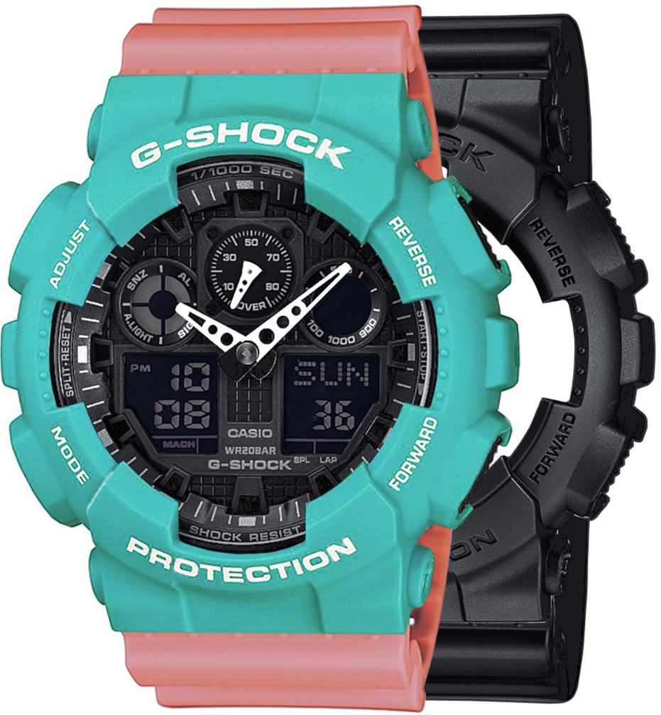 Casio G-SHOCK SET GA-100-1A1ER + BEZEL 10410475 + PASEK 10498150 