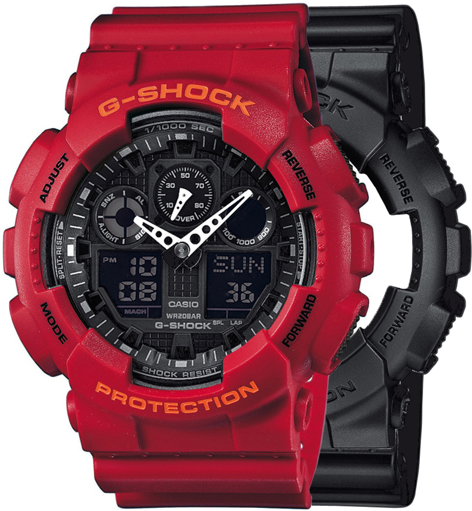 Casio G-SHOCK SET GA-100-1A1ER + BEZEL 10441433 + PASEK 10395226 